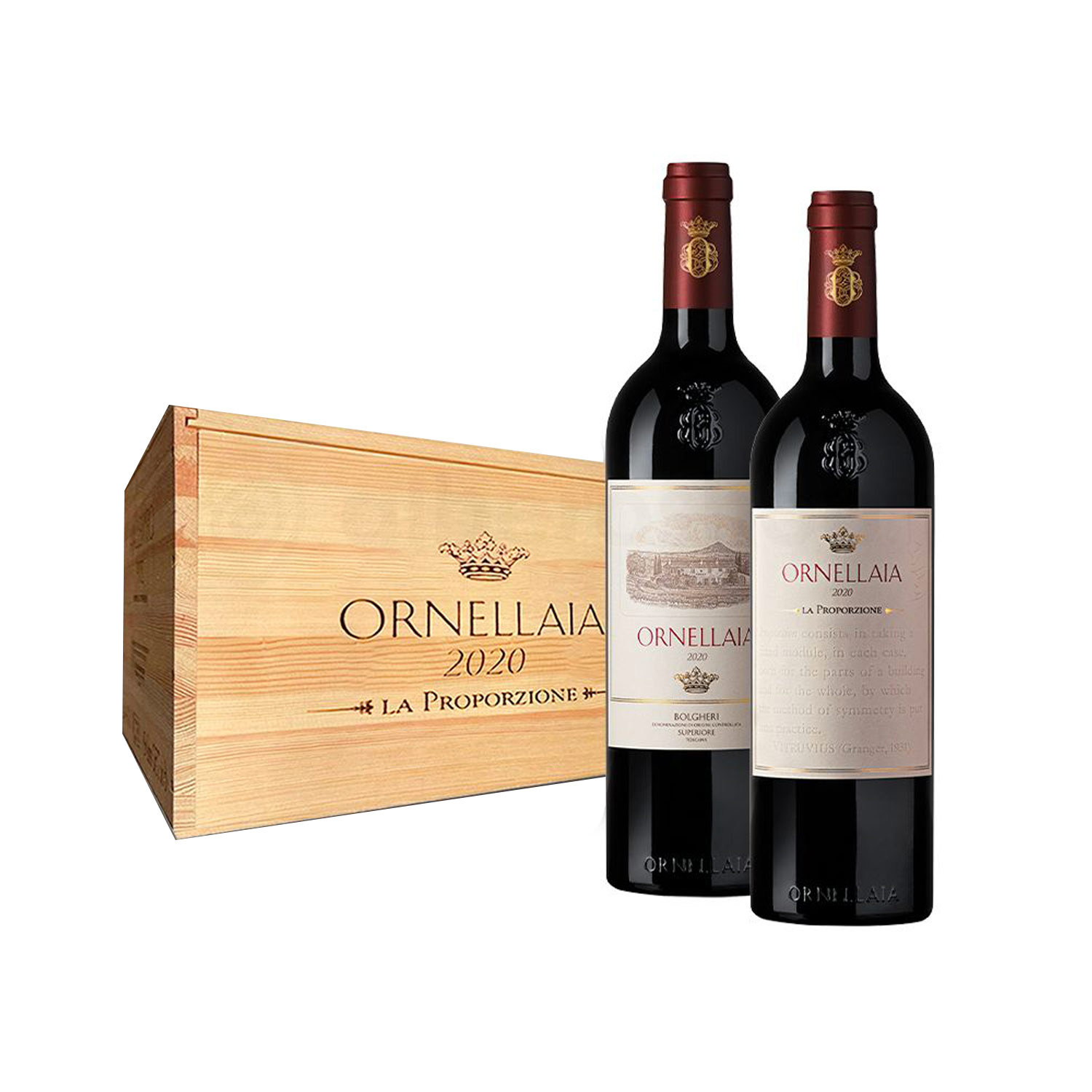 ORNELLAIA 2020 CASSETTA IN LEGNO "LA PROPORZIONE" 6 BOTTIGLIE