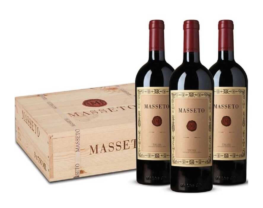 MASSETO 2021 CASSA LEGNO TRE BOTTIGLIE