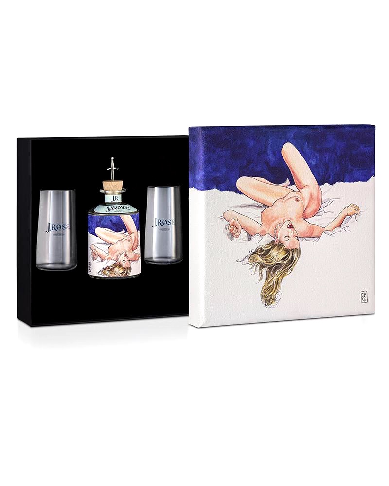 GIN J.ROSE COFANETTO + 2 BICCHIERI LOGATI  0,70 CL